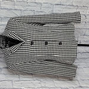 PARISIAN SIGNATURE Black and White Houndstooth Jacket 8‎ Petite